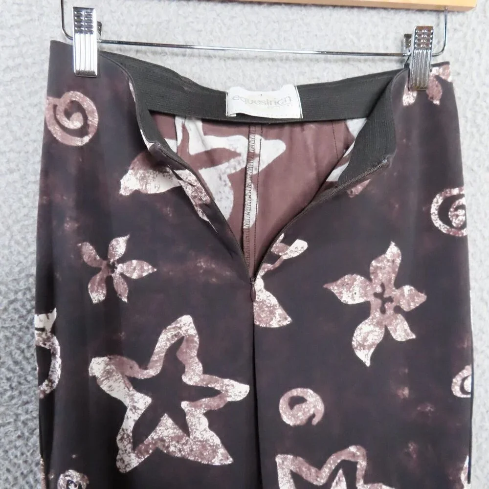 Vintage Equestrian Designs Riding Pants Womens Size P XS Brown Stars‎ and Shells - Picture 6 of 13